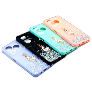 Infinix Smart 8 Back Cover Stylish Glitter Flower Fancy Case For Smart 8