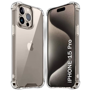 Apple iPhone 15 Pro Back Cover Transparent Extra Bumper Soft Crystal Clear Case iPhone 15 Pro