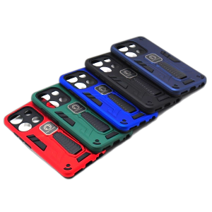 Infinix Smart 7 Back Cover Armor Stand Stylish Hard Case For Smart 7