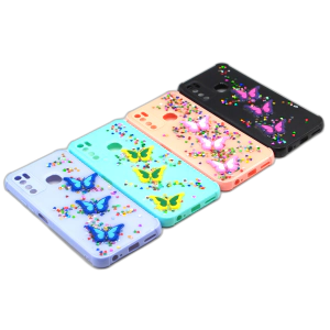 Tecno Camon 15 Back Cover Fancy Glitter Butterfly Style Cover Case For Tecno Camon 15