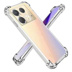 Infinix Note 40 Back Cover Transparent Extra Bumper Anti Shock Soft Crystal Clear Case For Note 40