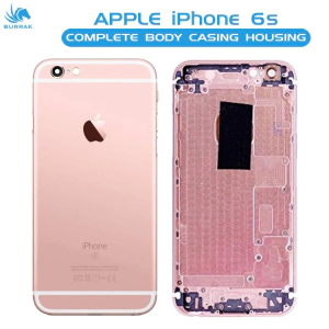 Apple iPhone 6s Housing Middle Frame With Side Button and Camera Lens Complete Body Casing Replacement For iPhone 6s - Rose Gold