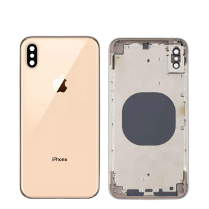 Apple iPhone X Max Housing Middle Frame With Side Button and Camera Lens Complete Body Casing Replacement For iPhone X Max - Gold