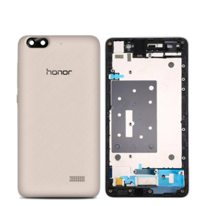 Honor 4c Housing Middle Frame With Side Button and Camera Lens Complete Body Casing Replacement For 4c - Golden