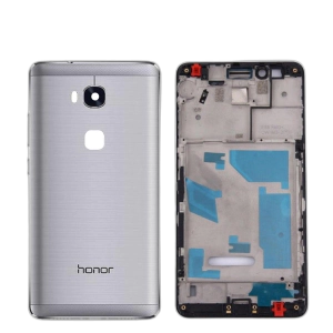 Honor 5x Housing Middle Frame With Side Button and Camera Lens Complete Body Casing Replacement For 5x - Grey