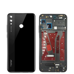 Honor 8x Housing Middle Frame With Side Button and Camera Lens Complete Body Casing Replacement For 8x - Black