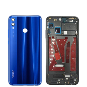 Honor 8x Housing Middle Frame With Side Button and Camera Lens Complete Body Casing Replacement For 8x - Blue