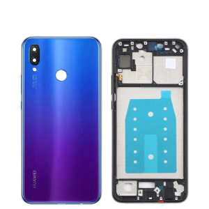 Huawei Nova 3i Housing Middle Frame With Side Button and Camera Lens Complete Body Casing Replacement For Nova 3i - Purple