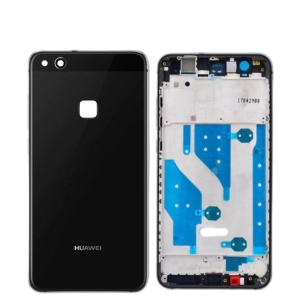 Huawei P10 Lite Housing Middle Frame With Side Button and Camera Lens Complete Body Casing Replacement For P10 Lite - Black