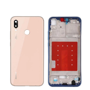 Huawei P20 Lite Housing Middle Frame With Side Button and Camera Lens Complete Body Casing Replacement For P20 Lite - Pink