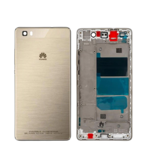 Huawei P8 Lite Housing Middle Frame With Side Button and Camera Lens Complete Body Casing Replacement For P8 Lite - Golden