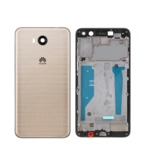 Huawei Y5 2017 Housing Middle Frame With Side Button and Camera Lens Complete Body Casing Replacement For Y5 2017 - Golden