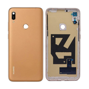 Huawei Y6 Prime 2019 Housing Middle Frame With Side Button and Replacement Battery Back Door For Y6 Prime 2019 - Golden