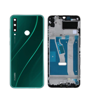 Huawei Y6p Housing Middle Frame With Side Button and Camera Lens Complete Body Casing Replacement For Y6p - Green