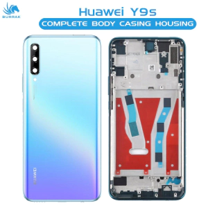 Huawei Y9s Housing Middle Frame With Side Button and Camera Lens Complete Body Casing Replacement For Y9s - Blue