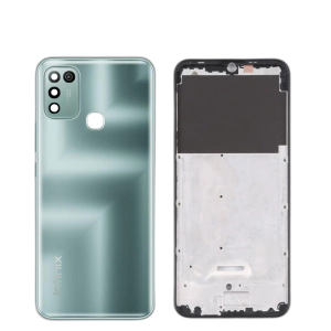 Infinix Hot 10 Play Housing Middle Frame With Side Button and Camera Lens Complete Body Casing Replacement For Hot 10 Play - Green