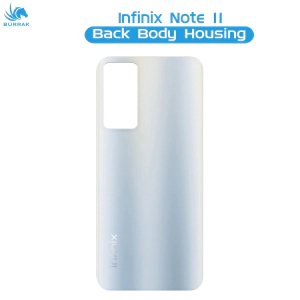 infinix Note 11 Rear Back Body Casing Housing Replacement Battery Back Door For infinix Note 11 - Silver