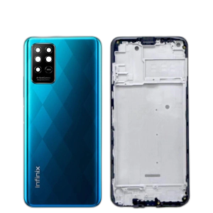 Infinix Note 8i Housing Middle Frame With Side Button and Camera Lens Complete Body Casing Replacement For Note 8i - Green