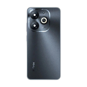 Infinix Smart 8 Housing Middle Frame With Side Button and Replacement Battery Back Door For Smart 8 - Black