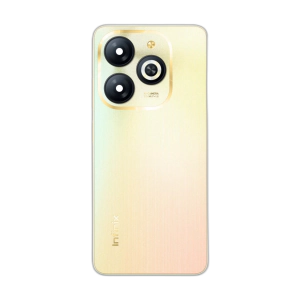 Infinix Smart 8 Housing Middle Frame With Side Button and Replacement Battery Back Door For Smart 8 - Golden