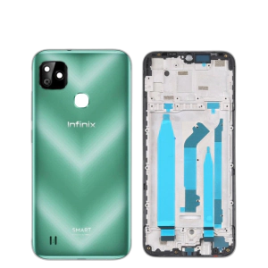 Infinix Smart HD Housing Middle Frame With Side Button and Camera Lens Complete Body Casing Replacement For Smart HD - Green