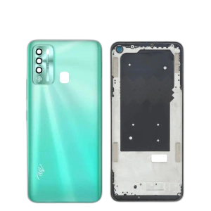 iTel Vision 2 Housing Middle Frame With Side Button and Camera Lens Complete Body Casing Replacement For Vision 2 - Green