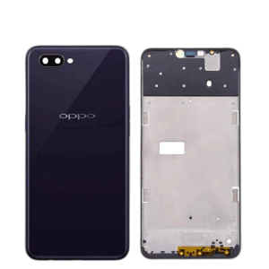 Oppo A3s Housing Middle Frame With Side Button and Camera Lens Complete Body Casing Replacement For A3s - Purple