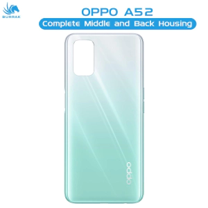 Oppo A52 Housing Middle Frame With Side Button and Camera Lens Body Casing Replacement For A52 - White