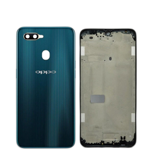 Oppo A5s Housing Middle Frame With Side Button and Camera Lens Complete Body Casing Replacement For A5s - Green