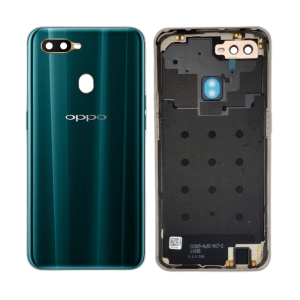Oppo A7 Housing Middle Frame With Side Button and Replacement Battery Back Door For A7 - Green