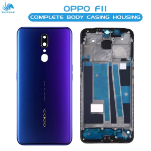 Oppo F11 Housing Middle Frame With Side Button and Camera Lens Complete Body Casing Replacement For F11 - Purple