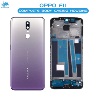 Oppo F11 Housing Middle Frame With Side Button and Camera Lens Complete Body Casing Replacement For F11 - White