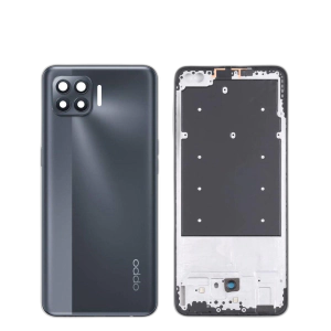 Oppo F17 Pro Housing Middle Frame With Side Button and Camera Lens Complete Body Casing Replacement For F17 Pro - Black