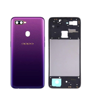 Oppo F9 Housing Middle Frame With Side Button and Camera Lens Complete Body Casing Replacement For F9 - Purple