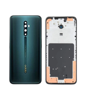 Oppo Reno 2F Housing Middle Frame With Side Button and Camera Lens Complete Body Casing Replacement For Reno 2F - Green