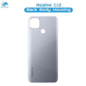 Realme C12 Rear Back Body Casing Housing Replacement Battery Back Door For Realme C12 - Silver