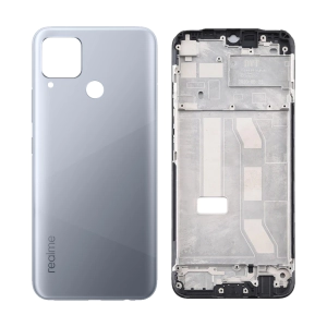 Realme C15 Rear Complete Body Casing Housing Replacement For Realme C15 - Silver