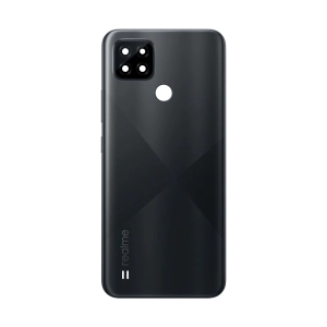 Realme C21 Rear Back Body Casing Housing Replacement Battery Back Door With Side Buttons And Camera Lens For Realme C21 - Black