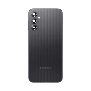 Samsung A14 Housing Middle Frame With Side Button and Replacement Battery Back Door For Galaxy A14 - Black