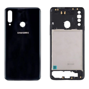 Samsung Galaxy A20s Rear Complete Body Casing Housing With Camera Lens Replacement For Samsung A20s - Black