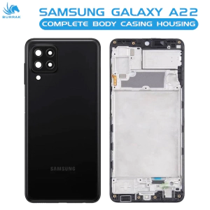 Samsung Galaxy A22 Rear Complete Body Casing Housing Replacement For Samsung Galaxy A22 - Black