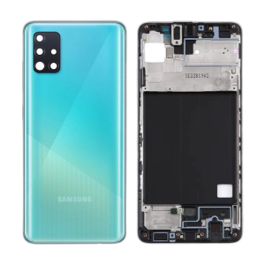 Samsung Galaxy A51 Rear Complete Body Casing Housing With Camera Lens Replacement For Samsung A51 - Blue