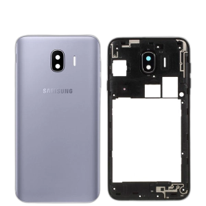 Samsung Galaxy J4 Housing Middle Frame With Side Button and Camera Lens Complete Body Casing Replacement For Galaxy J4 - Purple