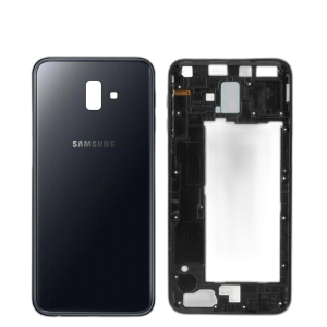 Samsung Galaxy J6 Plus Housing Middle Frame With Side Button and Camera Lens Body Casing Replacement For Galaxy J6 Plus - Black