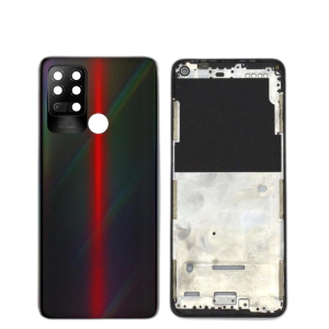 Tecno Pova Housing Middle Frame With Side Button and Camera Lens Complete Body Casing Replacement For Pova - Black