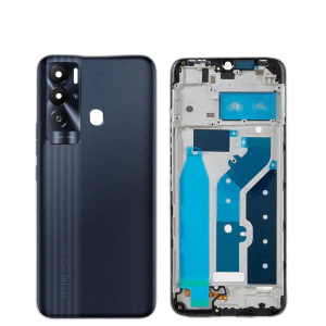 Tecno Pova Neo Housing Middle Frame With Side Button and Camera Lens Complete Body Casing Replacement For Pova Neo - Grey
