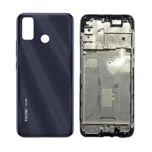 Tecno Spark 6 Go Rear Complete Body Casing Housing Replacement For Spark 6 Go - Black