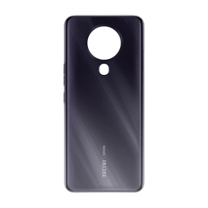 Tecno Spark 6 Rear Back Body Casing Housing Replacement Battery Back Door With Side Buttons For Spark 6 - Black