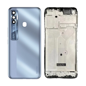 Tecno Spark 7 Pro Rear Complete Body Casing Housing With Camera Lens Replacement For Spark 7 Pro - Blue