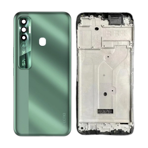 Tecno Spark 7 Pro Rear Complete Body Casing Housing With Camera Lens Replacement For Spark 7 Pro - Green